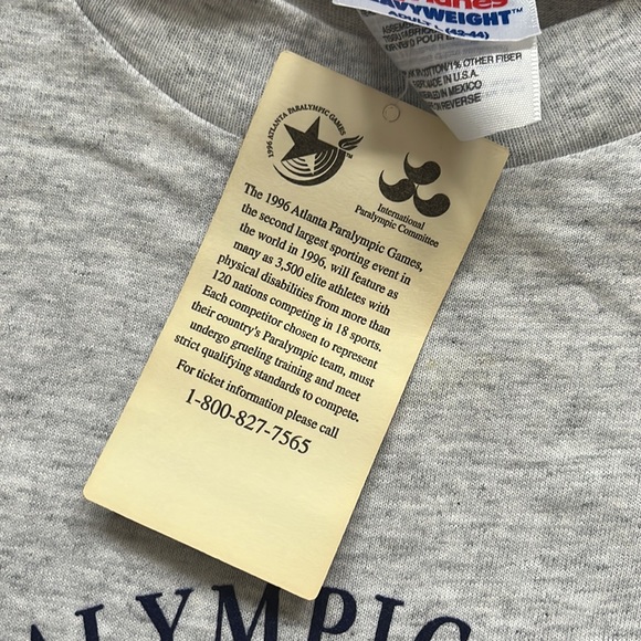 Vintage 1996 Atlanta Paralympic Games T-Shirt / New / Large - Picture 4 of 11